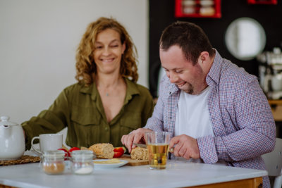 Man and Woman smiling